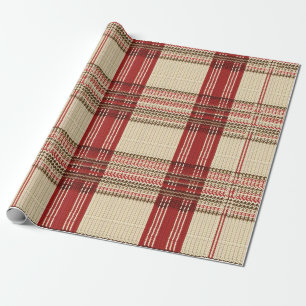 Classic Red & Black Tartan Kariert - Rustikaler Wa Geschenkpapier