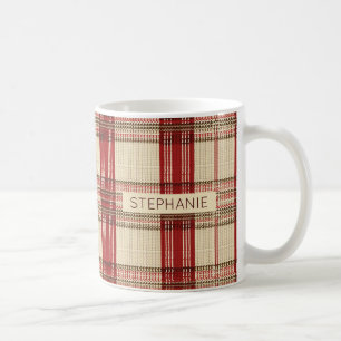 Classic Red & Black Tartan Kariert - Rustikaler Wa Kaffeetasse