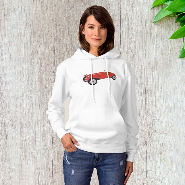 Classic Red Car Womens Hoodie (Von Creator hochgeladen)