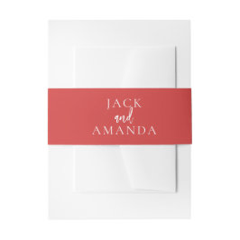 Classic Red Cheerful Wedding Einladung Bly Band