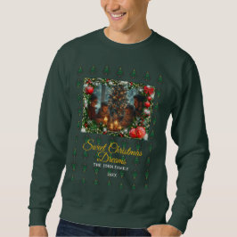 Classic Red Christmas Greeting Photo Sweatshirt