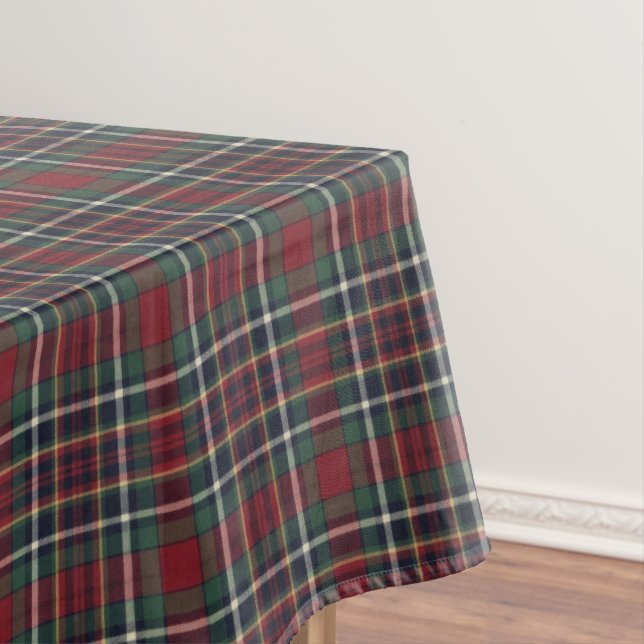 Classic Red Dark Blue Green Plaid Pattern Tischdecke (Beispiel)