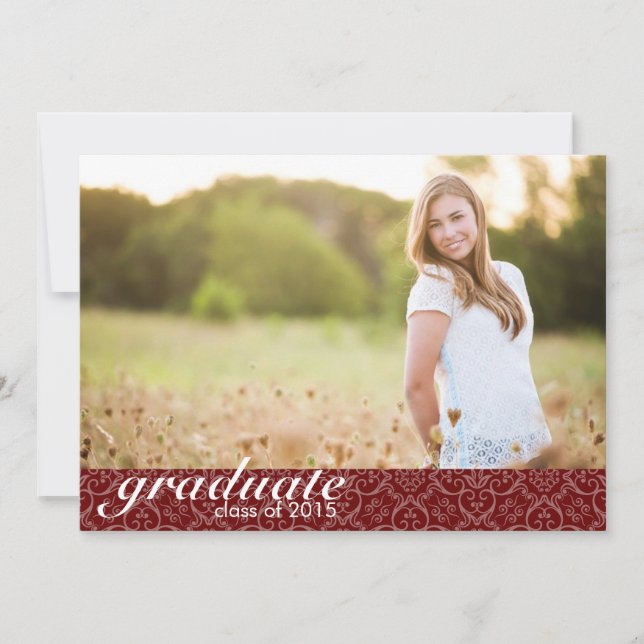 Classic Red Graduation Faire-part - Invitation (Devant)