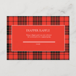 Classic Red  Inspired Baby Shower Enclosure Card Begleitkarte