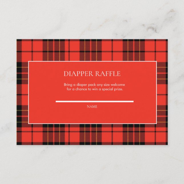 Classic Red  Inspired Baby Shower Enclosure Card Begleitkarte (Vorderseite)