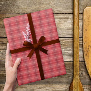 Classic Red Kariert Christmas Wrapping Paper Geschenkpapier