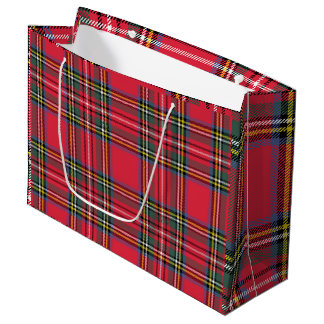 Classic Red Kariert Large Gift Bag Große Geschenktüte