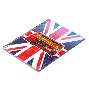 Classic Red London Doppeldecker Bus Notebook Notizblock