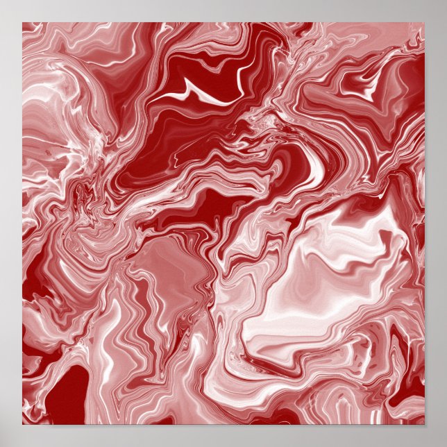 Classic Red Marble Poster (Vorne)