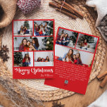 Classic Red Merry Christmas Vertical 8 Foto Feiertagskarte<br><div class="desc">Feiern Sie die Saison mit dieser einzigartigen, klassischen, roten Weihnachtskarte mit 8 Foto mit einer Touch Vintagen Charmes. Das minimalistische Design präsentiert eine elegante Rot-Weiß-Palette, die den gemütlichen Geist des Winters widerspiegelt. Seine moderne und lustige Anziehungskraft, gepaart mit der traditionellen Formulierung, schafft ein perfektes Gleichgewicht zwischen Kühnheit und Klasse. Die...</div>