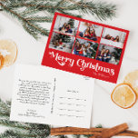 Classic Red Merry Weihnachtsjahr in Review 6 Foto Feiertagspostkarte<br><div class="desc">Feiern Sie die Saison mit diesem einzigartigen, klassischen roten Weihnachtsjahr in Review 6 Foto Ferien Postkarte mit einer Touch von Vintagem Charme. Das minimalistische Design präsentiert eine elegante Rot-Weiß-Palette, die den gemütlichen Geist des Winters widerspiegelt. Seine moderne und lustige Anziehungskraft, gepaart mit der traditionellen Formulierung, schafft ein perfektes Gleichgewicht zwischen...</div>