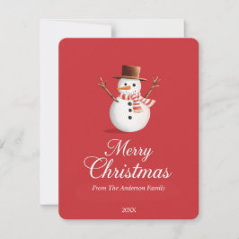 Classic Red Snowman Familie Weihnachten