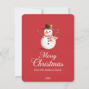Classic Red Snowman Familie Weihnachten