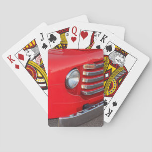 Classic Red Truck Headlight Spielkarten