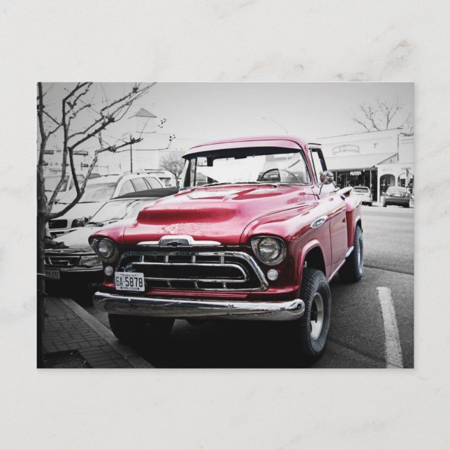 Classic Red Truck Postkarte (Vorderseite)