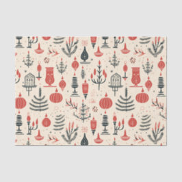 Classic Red, White and Black - Vintage Weihnachten Seidenpapier