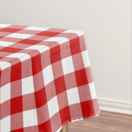 Classic Red & White Gingham Karo Tischdecke