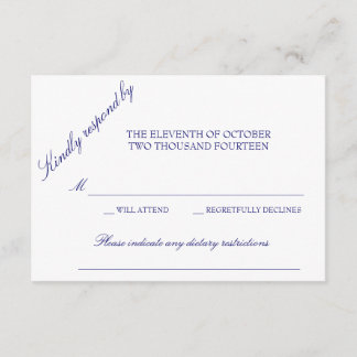 Classic Response Card RSVP Karte