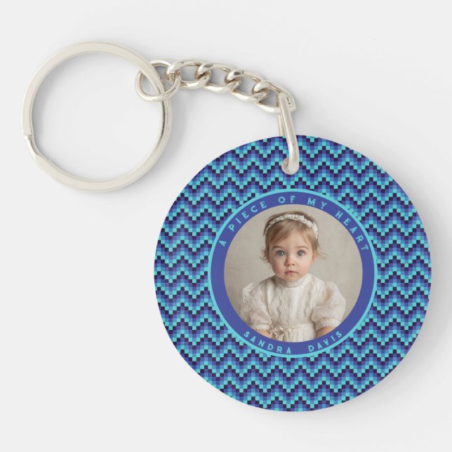 Classic Retirement Gifts For Men Stripe Pattern Schlüsselanhänger (Vorderseite)