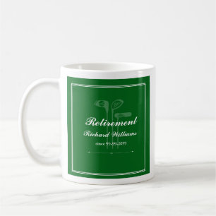 Classic Retirement Golf Thema Grün Kaffeetasse