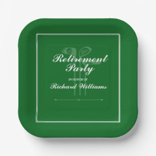 Classic Retirement Golf Thema Grün Pappteller
