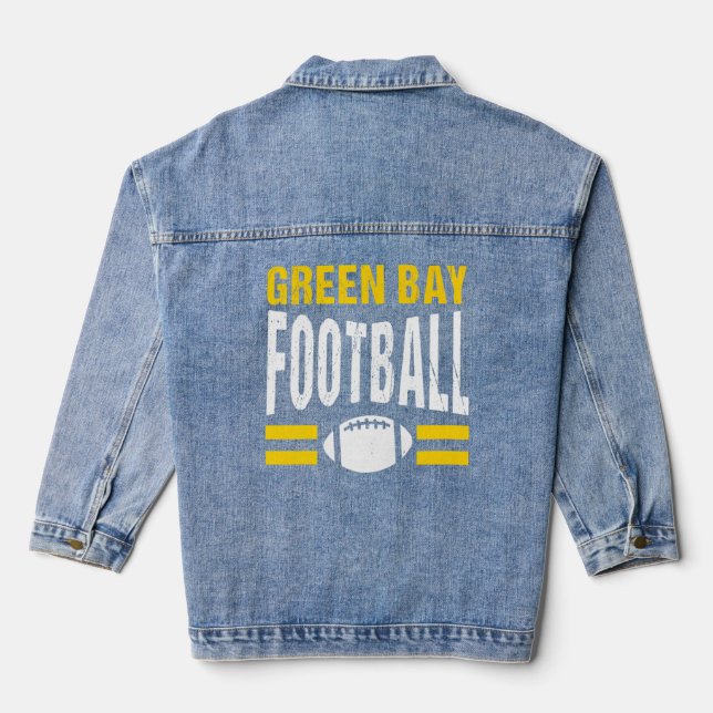 Classic Retro Green Bay Football Wisconsin Green B (Verso)