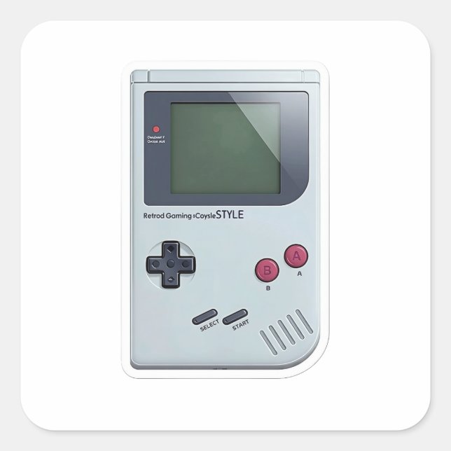 Classic Retro Handheld Gaming Console 3D Sticker (Vorderseite)