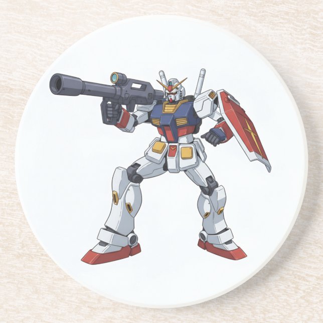 Classic Retro RX-78-2 Gundam Mecha Anime Illustrat Getränkeuntersetzer (Vorne)
