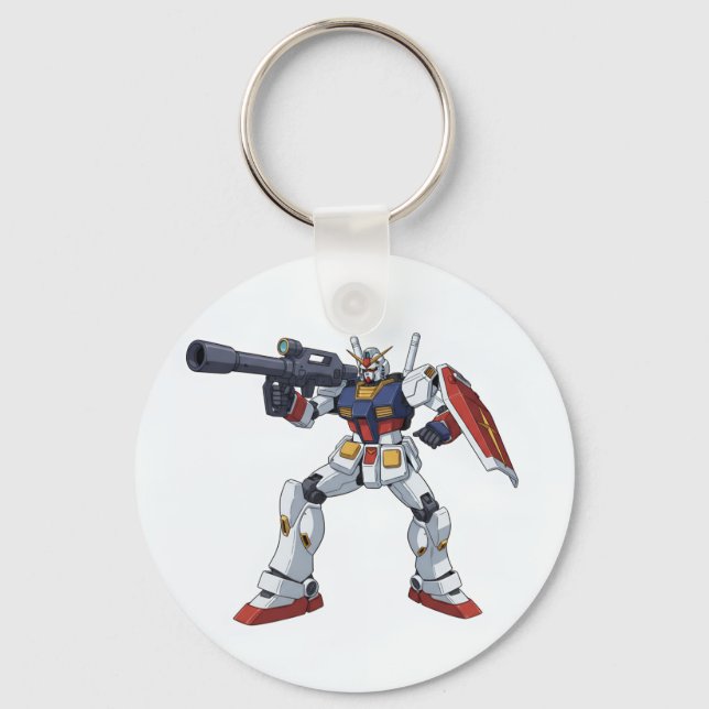 Classic Retro RX-78-2 Gundam Mecha Anime Illustrat Schlüsselanhänger (Vorderseite)
