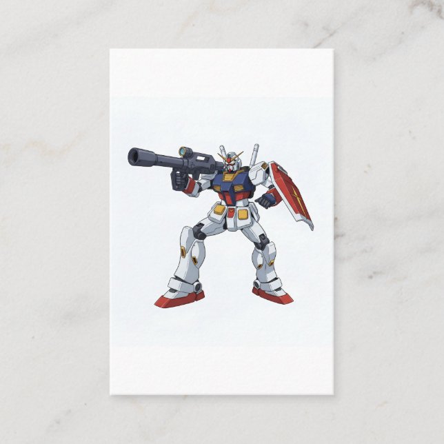 Classic Retro RX-78-2 Gundam Mecha Anime Illustrat Visitenkarte (Vorderseite)