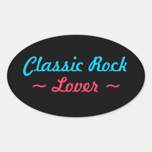 CLASSIC-ROCK-Aufkleber (4) Ovaler Aufkleber