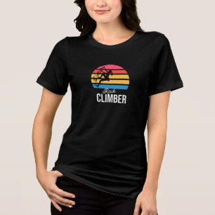 Classic Rock Climber Print for Girls & Women Tri-Blend Shirt