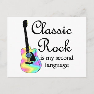 Classic Rock ist meine zweite Sprache Postkarte