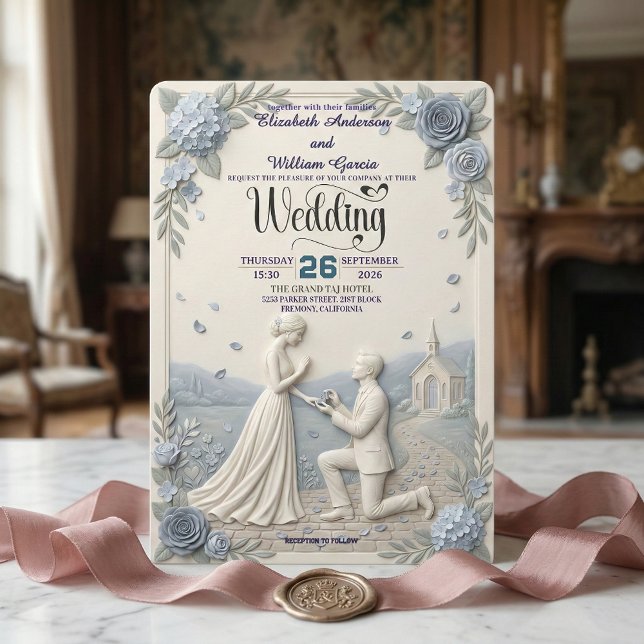 Classic Romantic Formal Wedding Einladung (Von Creator hochgeladen)