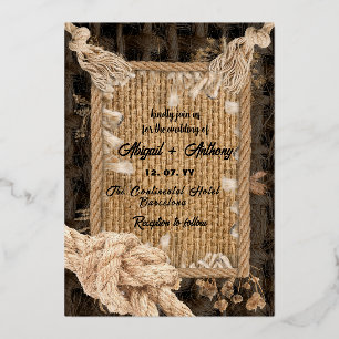 Classic Rope Wedding Folieneinladung