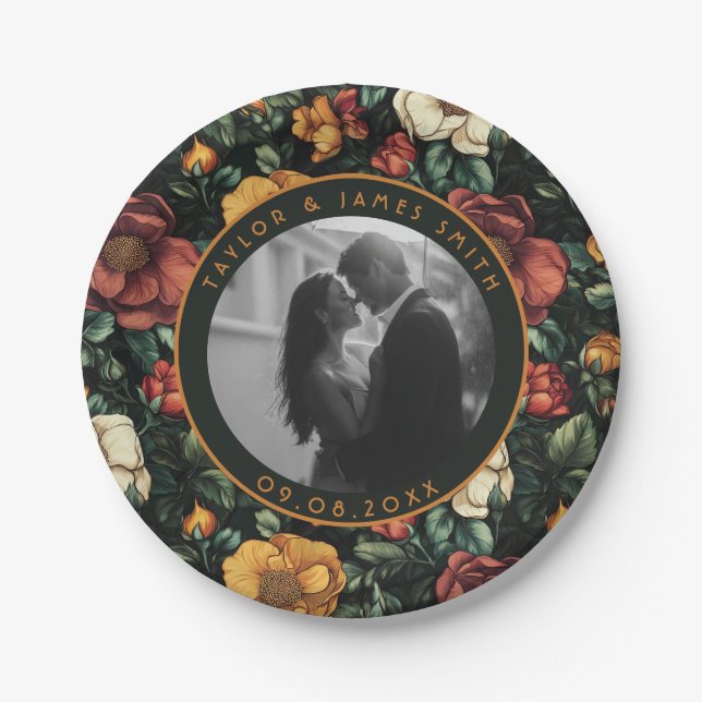 Classic Rose Brautparty Hochzeit Teller (Vorderseite)