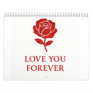 Classic Rose Forever Love Minimal Romantic Kalender