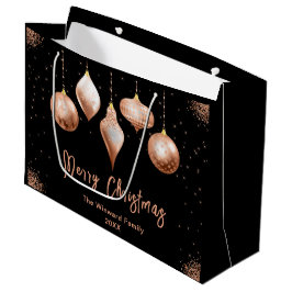 Classic Rose Gold Ornament Christmas Große Geschenktüte