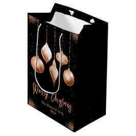Classic Rose Gold Ornament Christmas Mittlere Geschenktüte