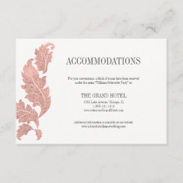 Classic Rose Gold Wappen Hochzeitskarte Begleitkarte
