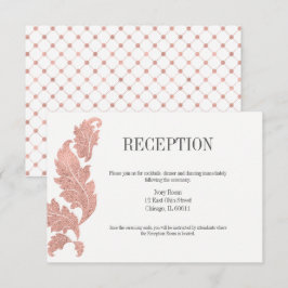 Classic Rose Gold Wappen Hochzeitskarte Einladung