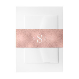 Classic Rose Gold Wedding Invitation Bands Einladungsbanderole