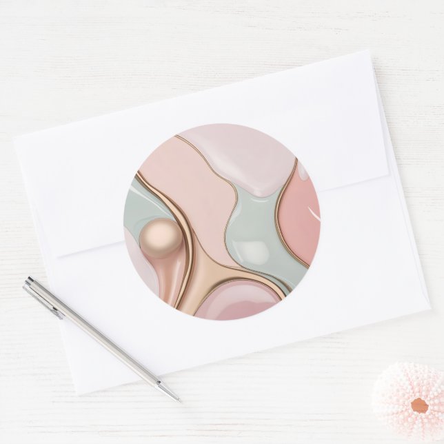 Classic round sticker in stylish graphic (Umschlag)