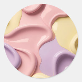 Classic round sticker in stylish graphic