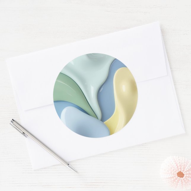 Classic round sticker in stylish graphic (Umschlag)