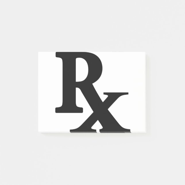 Classic Rx Pharmacy Icon drucken Apotheke Geschenk Post-it Klebezettel (Vorderseite)
