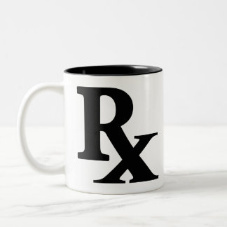 Classic Rx Pharmacy Icon drucken Apotheke Geschenk Zweifarbige Tasse