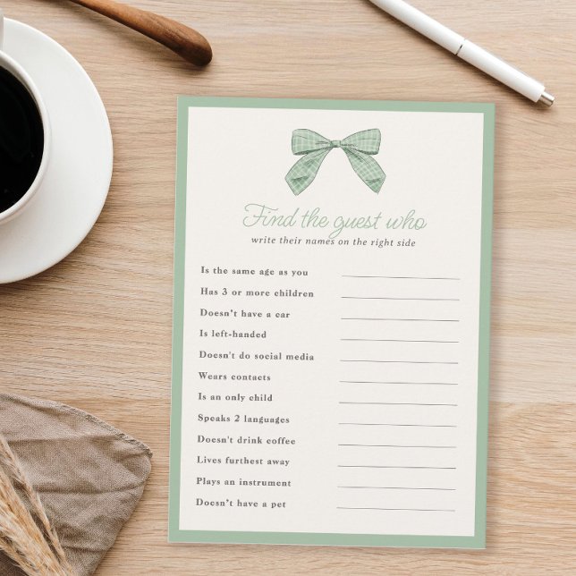 Classic Sage Bow Trouvez la carte de jeu de douche (Créateur téléchargé)