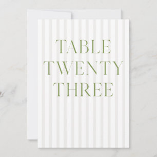 Classic Sage Green & Beige Wedding 23 Tischnummern