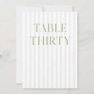 Classic Sage Green & Beige Wedding 30 Tischnummern